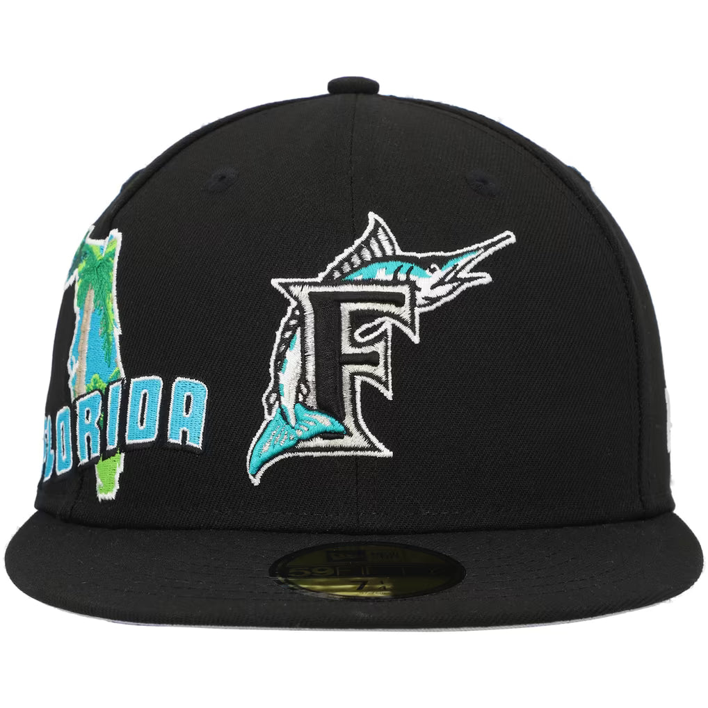 Florida Marlins New Era Stateview 59FIFTY cerrada